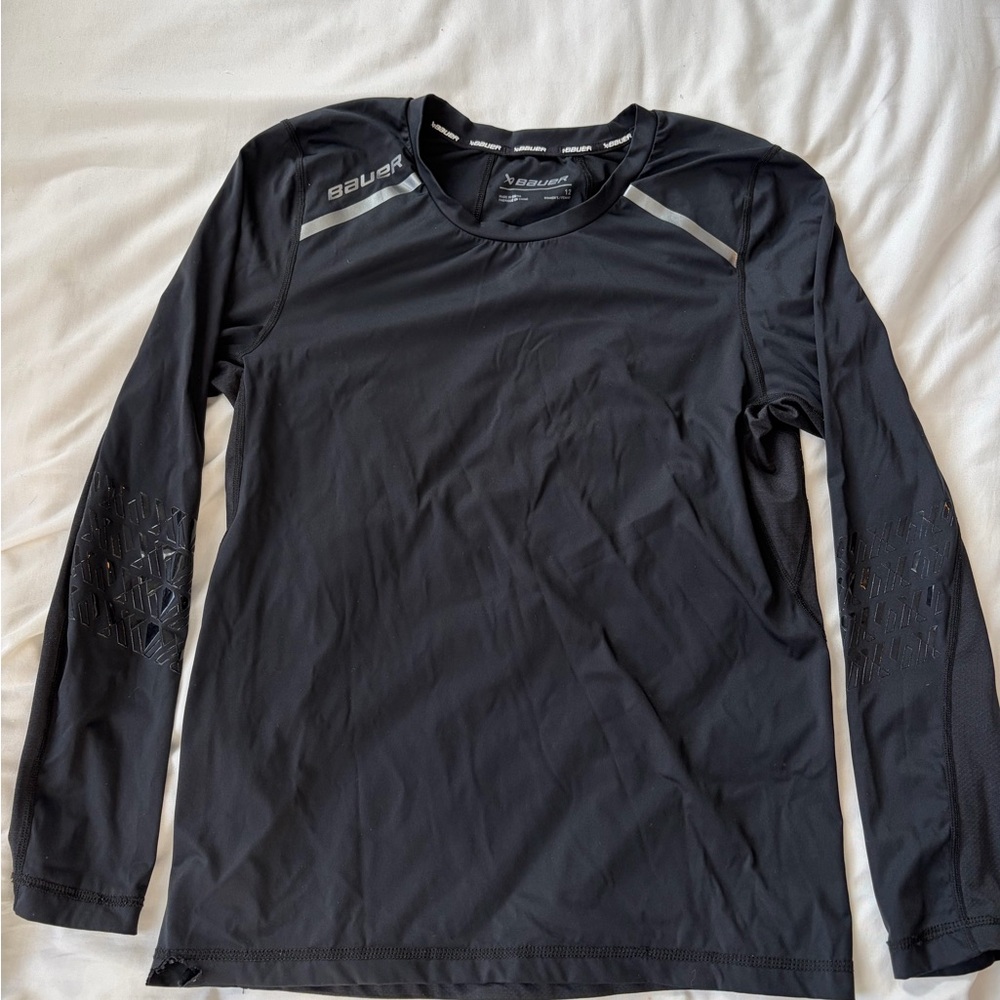 Bauer Black Performance Long Sleeve Top